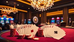 Experience high-stakes poker excitement at https://febet8.com in a glamorous casino setting.