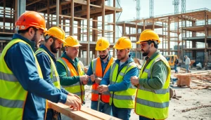 Young apprentices engaged in a construction apprenticeship, actively collaborating at a site.
