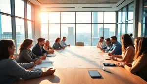 Engaging discussion on business growth insights in a professional meeting environment.