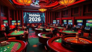 Experience high-stakes excitement at the hidden wiki 2026 casino on a bustling gambling floor.
