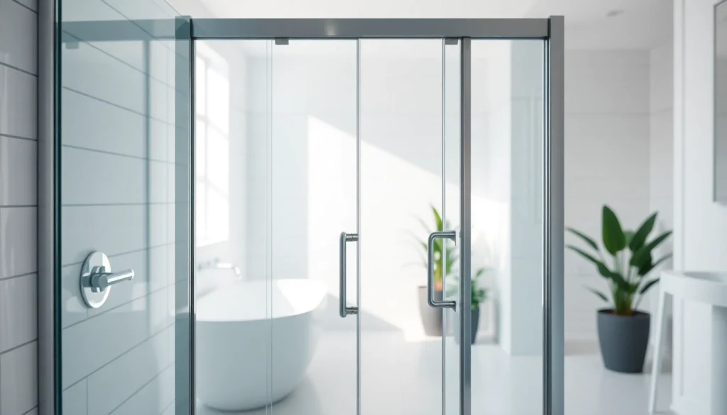 Elegant shower doors enhancing a modern bathroom's aesthetic with sleek design and clarity.