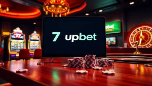 Experience the excitement of online betting at 7upbet with vibrant casino visuals and gaming elements.