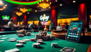 Experience thrilling poker action with Gopay88 at a luxury casino table surrounded by excitement.
