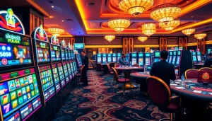 Rasakan sensasi bermain slot deposit pulsa dengan mesin slot kasino yang hidup dan meja permainan yang penuh aksi.