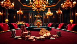 Experience LUCK8 as players engage in thrilling casino games, surrounded by luxury and excitement.